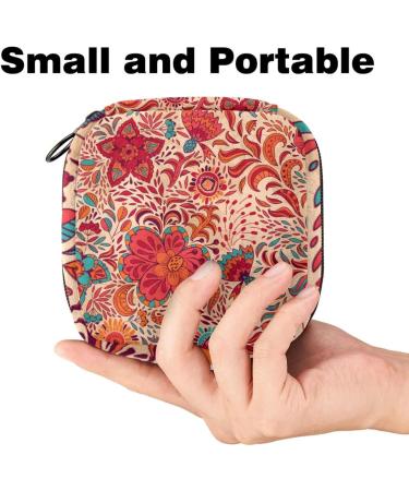 Bohemian Floral Storage Bags for Women's Bandages & Menstrual Products - Portable Multi-Color Holders for School & Office - Buy Online on GoSupps.com