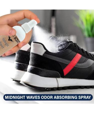 Odor Deodorizer Spray - Multi-Purpose Shoe & Equipment Odor Eliminator | 8 fl oz Midnight Waves - Ideal for Sneakers Gym Gear & Workout Mats - Buy Online on GoSupps.com