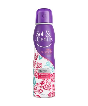 Soft & Gentle Fresh Blossom Antiperspirant Deodorant Spray 150ml Fresh Blossom 150 ml (Pack of 1) 1