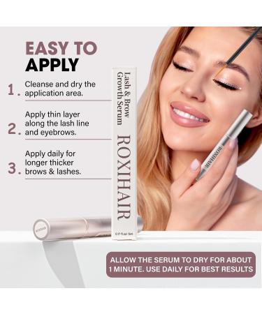 ROXIHAIR Dissolving Advanced Lash & Brow Serum - 5ml EyeLash for Eyelash Growth with Biotin Extra Strength Formula Fast Noticeable Results Eyebrow Growth for Women & Men - Buy Online on GoSupps.com