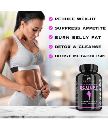 Thermogenic Sculpt Fat-Burner for Women and Men - Keto Diet Pills for Metabolism Energy Focus Detox - Chromium, Caffeine, Green Tea Extract, L-Theanine - Buy Online on GoSupps.com