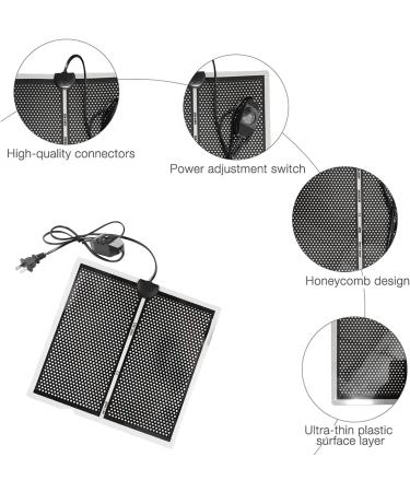 KABASI Reptile Heating Pad with Temperature Adjustment Waterproof Reptile Heat Mat Under Tank Pad for Reptiles Tortoise Snakes Lizard Gecko Hermit Crab Turtle Amphibians (20W 16.5x11 IN) - Buy Online on GoSupps.com