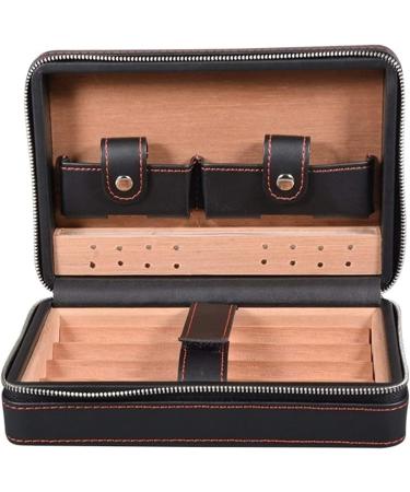 Cigar Boxs Cigar Case Cigar Box Cigar Humidors Leather Cigar Humidor with a Humidifier and Stainless Cutter Portable Light Weight Gift - Buy Online on GoSupps.com