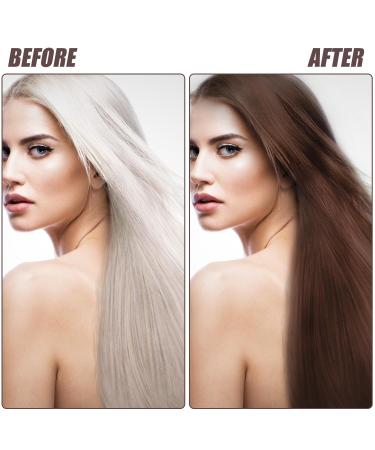 CAJPK 3 in 1 Hair Dye Shampoo - Dark Brown Gray Coverage Herbal Hair Color for Men & Women - 500ml - Buy Online on GoSupps.com