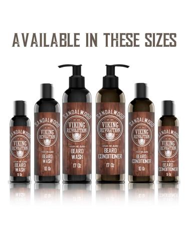 Beard Wash & Beard Conditioner Set w/Argan & Jojoba Oils - Softens & Strengthens - Natural Sandalwood Scent - Beard Shampoo w/Beard Oil (5oz) - Buy Online on GoSupps.com