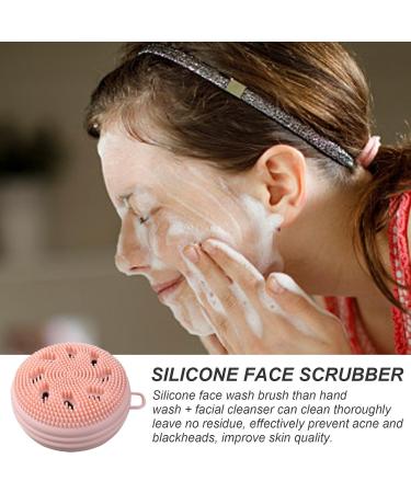 Silicone Facial Scrubber - Super Soft Face Scrub Brush with Soft Bristles - Face Wash Scrub Exfoliator Brush Manual Handheld Face Skincare for Cleaning Pink - Buy Online on GoSupps.com