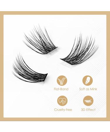 LANKIZ 48 Pcs DIY Eyelash Extension Kit - Soft & Lightweight Individual Lash Extensions 10-16mm Mix - Wide Band Cluster Lashes for Home Use - Buy Online on GoSupps.com