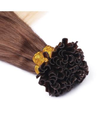 Premium Keratin Bonding U-Tip Extensions - #17/20 Ombre 50cm 100 Strands 100% Remy Hair by Novon - High Quality 50g - Buy Online on GoSupps.com