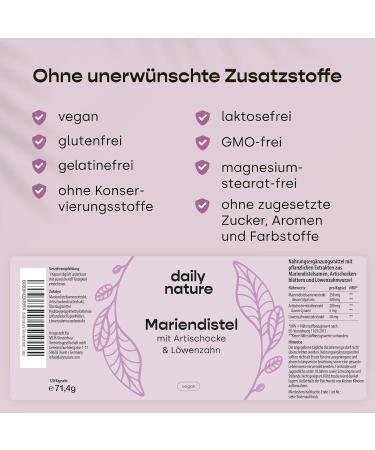 Buy Dailynature Milk Thistle Extract (80% Silymarin) - Vegan Gluten-Free 120 Capsules | International Shipping Available - Buy Online on GoSupps.com