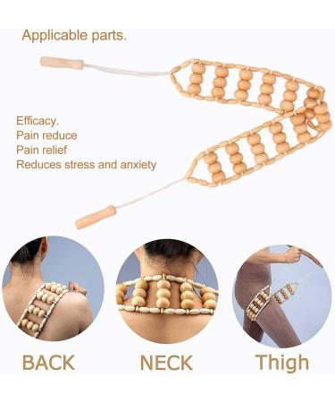 Wood Back Massage Scooter | Hand Excavator Meridiane | Fatigue Relief & Detox Tool for Back Neck Shoulders & Legs - Buy Online on GoSupps.com