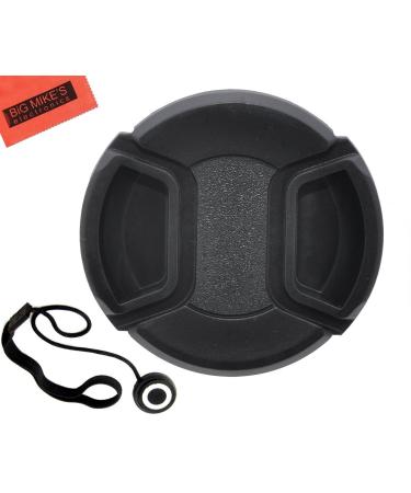 58mm Universal Snap-On Lens Cap for Canon EF-S 55-250mm f/4.0-5.6 is II Telephoto Zoom Lens + Cap Keeper + Microfiber Cleaning Cloth