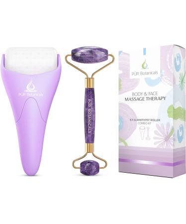 PUR Botanicals Ice and Amethyst Roller for Face 2-in-1 Set