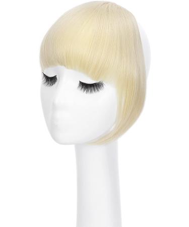 Bleach Blonde Clip In Bangs - Thick Straight Hairpiece for Women - Buy Online on GoSupps.com