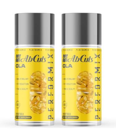 Performix SST Ab Cuts CLA - 80 Soft Gels - for Men & Women, Non-Stimulant - Contains CLA, Omega 3, Flaxseed Oil and Vitamin E - Easy-to-Swallow (2-Pack) - Buy Online on GoSupps.com