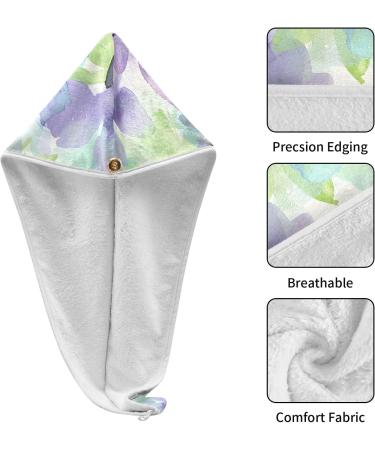 Floral Purple Hair Towel 2 Pack | Super Absorbent Quick Dry Hair Turbans for Women & Girls - Buy Online on GoSupps.com