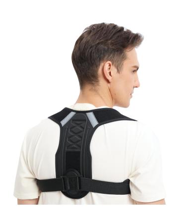 Posture Corrector Adjustable Back and Shoulder Brace Straightener for Posture Back Pain Relief Muscle Memory Support - L