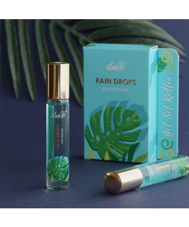 Pure Perfume - Rain Drops 10 ml Premium Long Lasting Aqua Fragrance For Women | Skin Friendly Fresh Perfume for Everyday Fragrance | Alcohol-Free | Halal Certified & Vegan