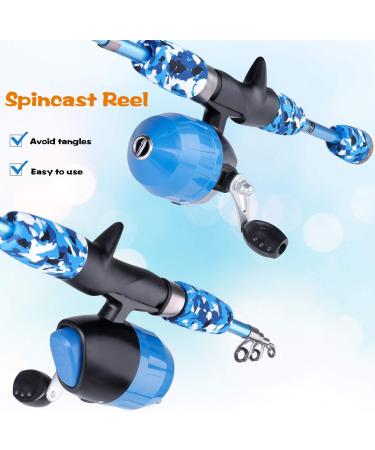 Kids Fishing Set - Blue 1.5M Fishing Rod Reel & Bait | Best International Shipping - Buy Online on GoSupps.com