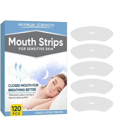 Mouth Tape for Sleeping 120Pcs Sleep Mouth Tape Comfortable Anti Snoring Mouth Strip for Less Mouth Breath Promote Better Nighttime Sleeping and Snoring Relief