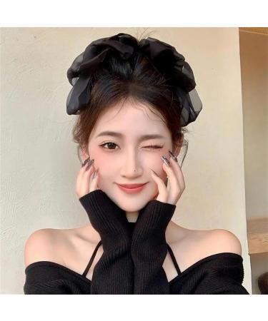 Hair clips Claw Clips 1 Pc Sweet Mesh Thin Gauze Big Bow Hair Claw Clip Women'S Bow Spring Clip Headwear Accessories-A(B) - Buy Online on GoSupps.com