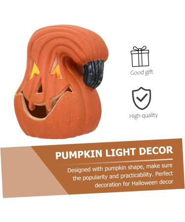 HOMSFOU Pumpkin Lantern Ornament Halloween Decor Trick or Treat Pumpkin Lamp Plastic Jack o Lantern Pumpkins Festival Ornament Halloween Lantern Halloween Light Decor 3d Hollow Out Pe Led Orange 16X12CM - Buy Online on GoSupps.com