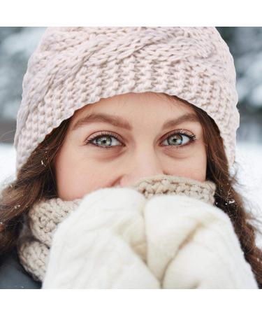Winter Headband for Women | Wool Cable Knit Ear Warmer Hair Wrap - Beige - Buy Online on GoSupps.com