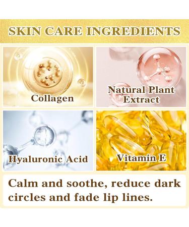 30 Pairs Lip Masks & Eye Masks - 24K Collagen Crystal Under Eye Patches for Dark Circles Puffy Eyes & Lip Wrinkles - Nourishing Anti-Chapped Care - Buy Online on GoSupps.com