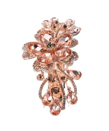 flower hairpin barrettes for women hair clip spring barrette flower barrette metal hair barrettes rhinestone barrettes rhinestone headpiece aldult Accessories rhinestones Miss