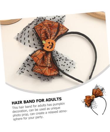 FRCOLOR Halloweens Day Accessories Halloween Headband Photo Prop Pumpkin Hair Band Pumpkin Bow Headband Masquerade Party Head Boppers Halloween Costume Headband Veil Hair Band Metal - Buy Online on GoSupps.com