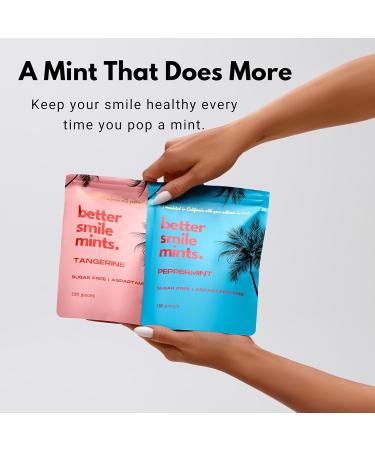 NOOZ Better Smile Mints 180 Count | Oral Health & Fresh Breath Support | Gum & Teeth Care, pH Balance | Sugar-Free, Aspartame-Free | Peppermint Flavor | Includes Premium Refillable Tin Peppermint REFILL BAG - Buy Online on GoSupps.com