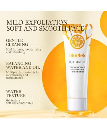 Orange Face Scrub Exfoliator Vitamin C Facial Scrub Gel Deep Exfoliating Face Wash Face Exfoliator Blackhead Scrub Orange Gel Mild Facial Exfoliator for Radiant Skin Face Body Knee - Buy Online on GoSupps.com