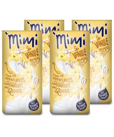 Mimi Milmix Pack of 4 Vanilla Powder Drinks 4 x 400 g – Instant Milk Drinks – Pack of 4 Samples – Strawberry to refine cereals, yogurt, cottage cheese or milkshakes