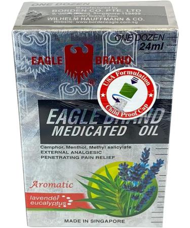 Eagle 12 Packs - 24ml Brand Medicated Oil External Analgesic (Aromatic-Lavender Eucalyptus) D u gi 24ml ( ) ( ) - Buy Online on GoSupps.com
