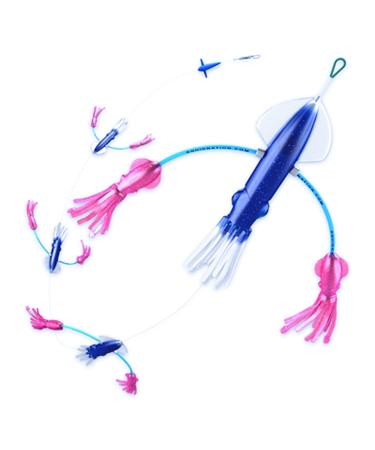 Flippy Floppy Thing Fishing Daisy Chain Tuna & Marlin Magnet Teaser Electric Blue & Pink by Squidnation