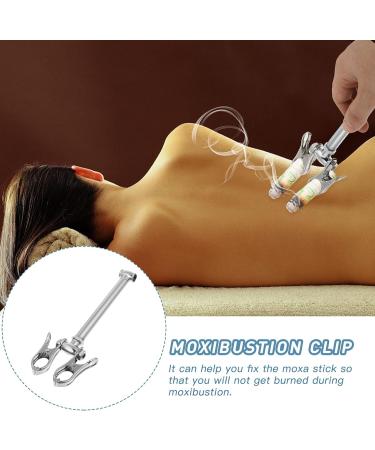 Buy Moxibustion Clip Mugwort Burner - Stainless Steel Moxa Stick Holder 16x6.5 cm for Moxa-Sticking Support - Buy Online on GoSupps.com