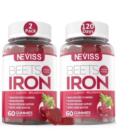 Iron Gummies Carbonyl Iron 12.5mg with Beet Root Powder Vitamin C Folate B12 Support Blood Health Boost Energy Support Immune High absorption & Gentle Iron Supplement Vegan Non-GMO 120 Cts