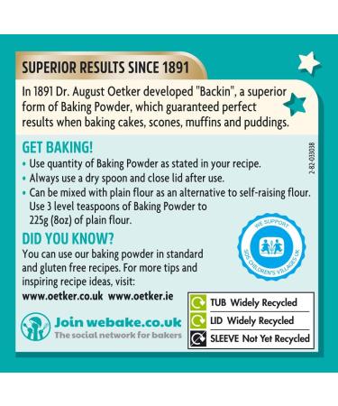 Dr. Oetker Gluten Free Baking Powder 170g - Pack of 1 | Gluten-Free Baking Essential - Buy Online on GoSupps.com