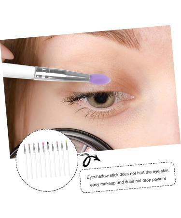 WOONEKY 10pcs Eye Shadow Brush Practical Makeup Brush Blending Eyeshadow Brush Face Wand Plastic Handle - Buy Online on GoSupps.com
