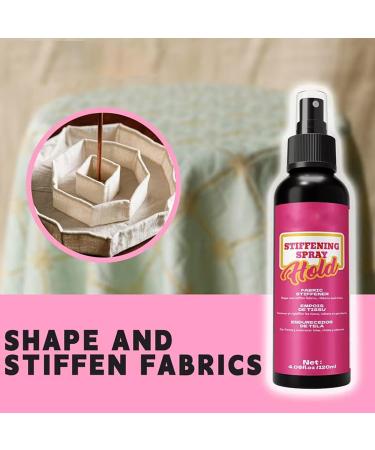  Pruojhw Fabric Fixative 120ml Quick-Drying Anti-Sagging | Stiffening and Shaping Mist for Textiles | For Hats Wool Felt Bags Textile Projects Lace - Buy Online on GoSupps.com