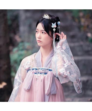 Beavorty 2 Pairs Hanfu headwear Chinese Hair Sticks kimono hair pin Hair Sticks for Long Hair tassel kids hair accessories Children Hair Clips Chinese style metal acrylic Miss hairpin - Buy Online on GoSupps.com
