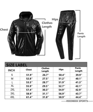 Reedbeek Professional Anti-IP Sauna Suit - Weight Loss Jacket & Pants for Boxing MMA Training | Unisex Black L - Buy Online on GoSupps.com