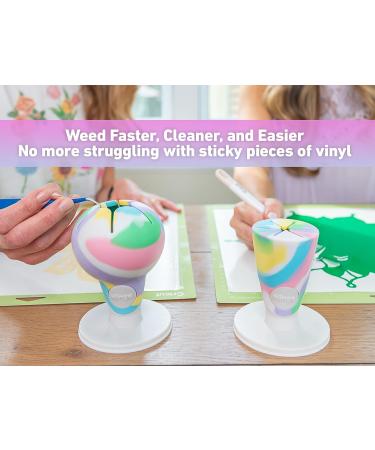 Large Unicorn Tweexy Hinge Vinyl Weeding Scrap Collector | Anti-Spill Smartgrip Suction | HTV Crafting Tool Holder - Buy Online on GoSupps.com