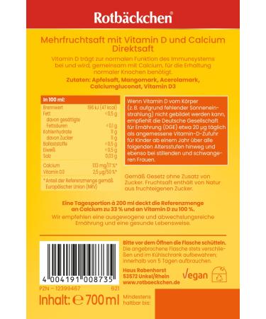 Red Cheeks Original 6 Pack (6 x 700 ml) - 99% Multi-Fruit Juice with Honey Vitamin D & Calcium | Eco-Friendly Solar Powered Bundle - Buy Online on GoSupps.com
