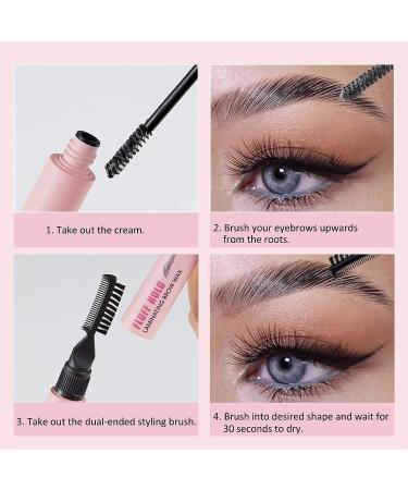 Erinde Clear Eyebrow Sculpt Gel - Waterproof & Sweat-Proof Brow Fix Gel for Long-Lasting Lamination Effect - Buy Online on GoSupps.com