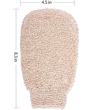 Pack of 3 Bamboo Fiber Bath Shower Gloves | Exfoliating Body Scrubber Mitts | Eco-Friendly Loofah Spa Tool - Buy Online on GoSupps.com