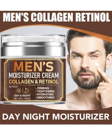 Noiwey Men's Moisturizer Cream with Collagen and Retinol Day and Night Firming and Hydrating 1.764oz - Buy Online on GoSupps.com