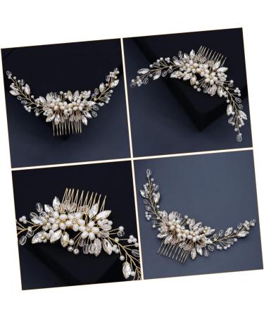 Beatifufu 1pc Pearl Comb Bridesmaid Hair Tie Wedding Hair Comb Pearl Insert Comb Rhinestone Hair Clips Bride Hair Accessories Rhinestone Headpiece Wedding Ornaments Women's Hanfu Hair up - Buy Online on GoSupps.com