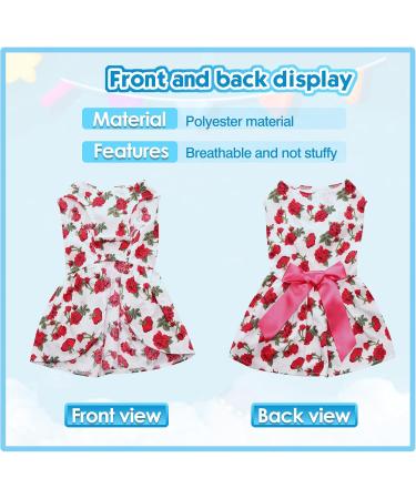 Petcute Dog Dress - Elegant Bowknot Summer Tutu for Little Dogs | Beautiful Flower Wedding Lace Clothing - Buy Online on GoSupps.com