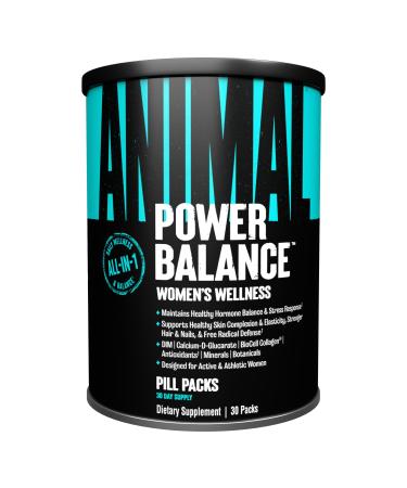 Animal Power Balance Women's Alpha F Comprehensive Formula Supports Hormonal Balance Complexion Hair Nails Mood and Stress Intestinal Health & Bone and Joint Health 30 Packs Nutritional Supplement