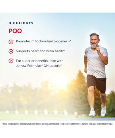 Jarrow Formulas PQQ 20 mg - 60 Capsules | Powerful Antioxidant & Energy Support - Buy Online on GoSupps.com